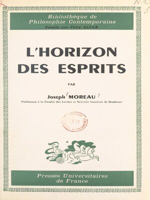 cover image of L'horizon des esprits